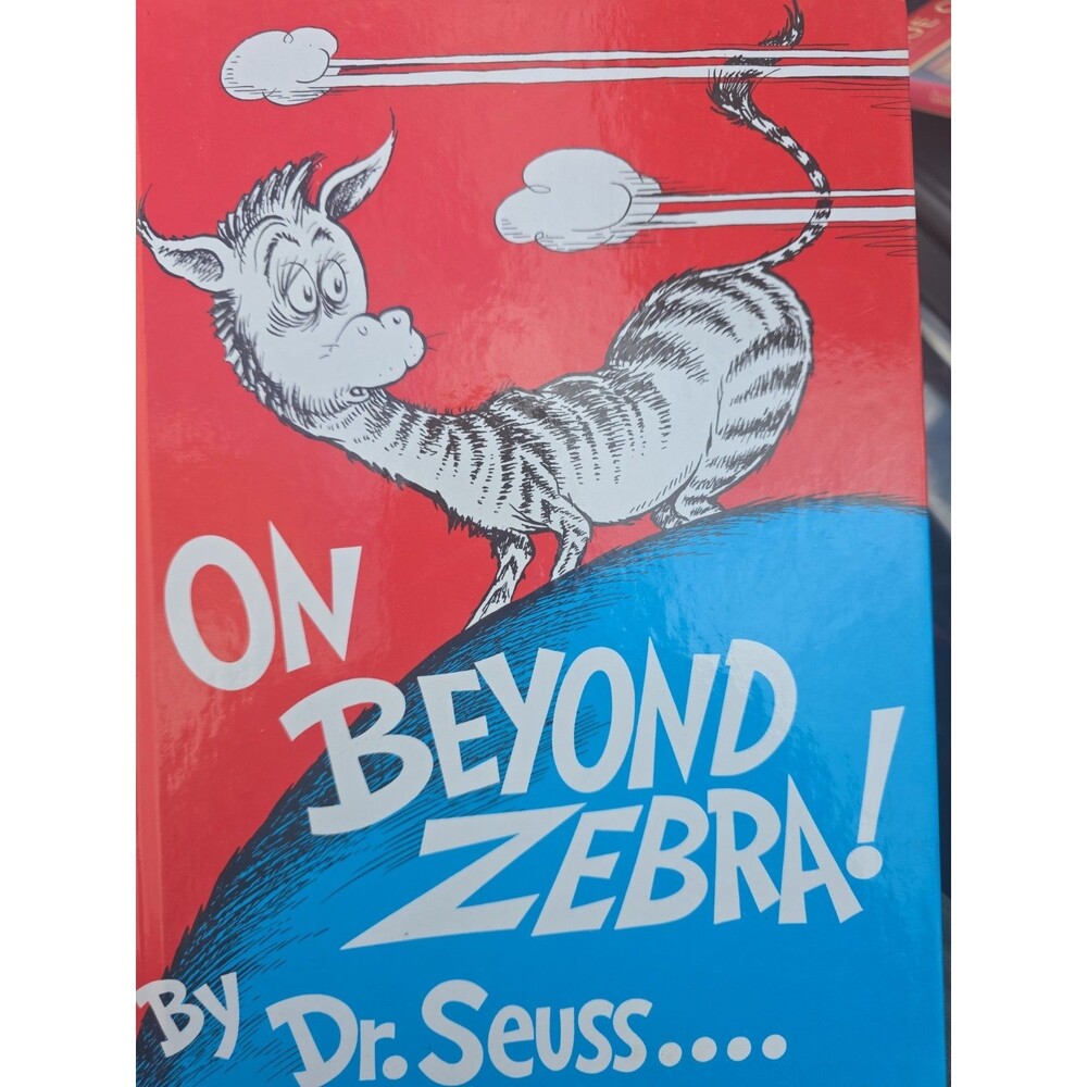 On Beyond Zebra! by Dr. Seuss (1955, Hardcover) Renewed 1983 Version Ex-Library